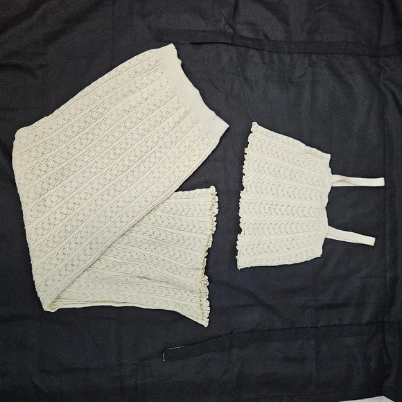 Cream Knit Skirt Size S - Picture 6 of 8